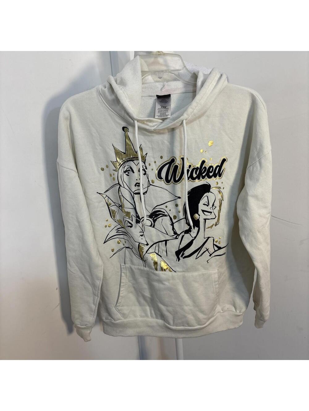 Disney Wicket Hoodie Medium White‎ Blk Gold